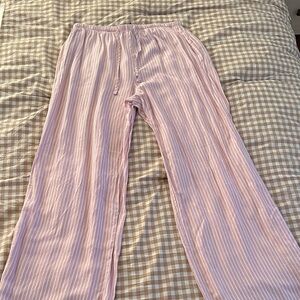 Bershka Pink Striped - Lightweight Spring Summer Bottoms